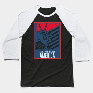 4th Of July Statue Of Liberty Baseball T-Shirt